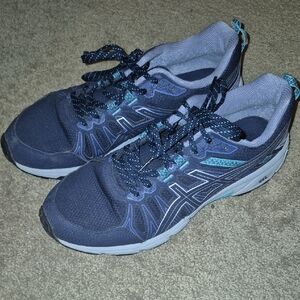 Asics Blue and White Athletic Shoes